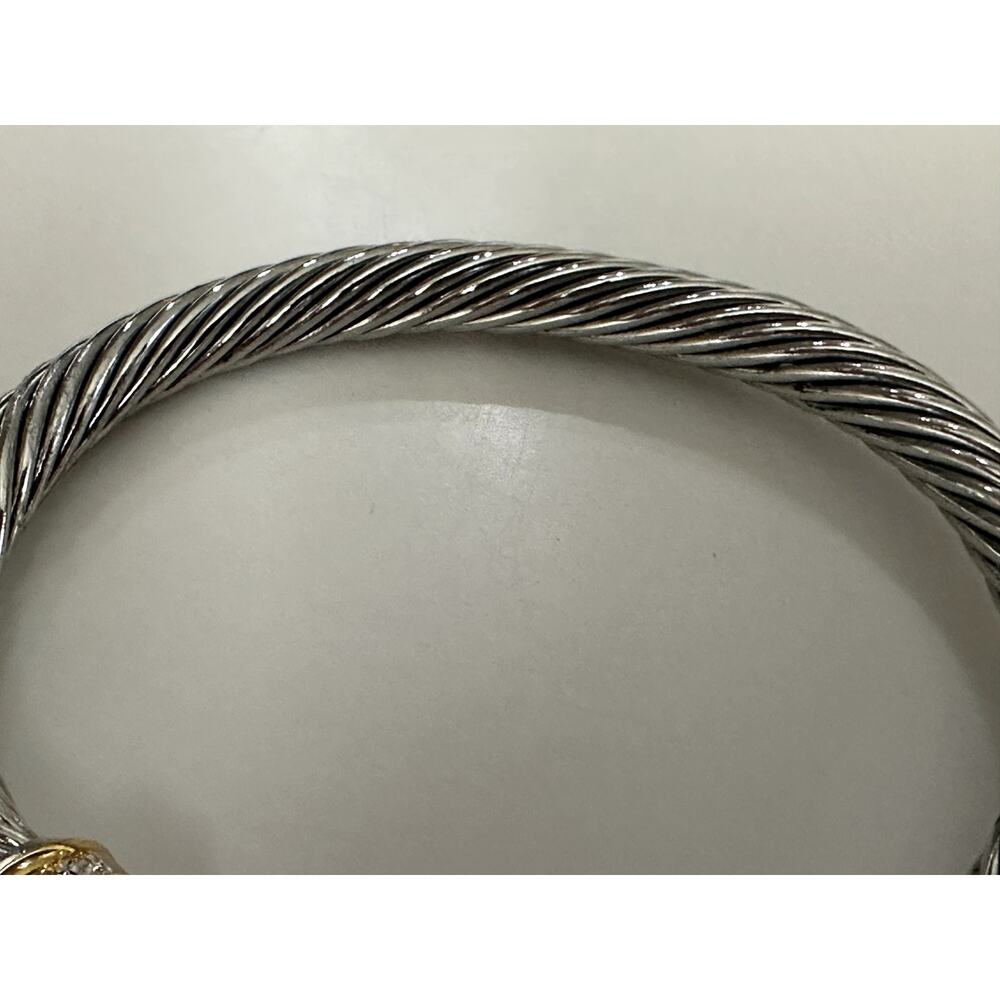 Ladies Cuff Cable Bangle Bracelet Stackable Red S… - image 5